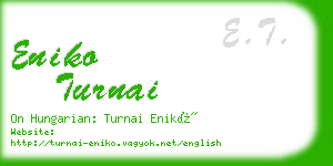 eniko turnai business card